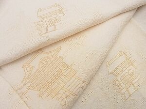 平和屋川間店■訪問着　総刺繍　スワトウ刺繍　駒刺繍　風景文　金糸　逸品　n-hj6362