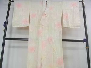 平和屋2■上質な長襦袢　無双仕立て　吉祥花丸地紋　暈し染め　逸品　DAAA4313ar