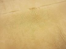 平和屋-こころ店■上質な色無地　樹林地紋　蜂蜜色　正絹　逸品　AAAC4346Bph_画像4
