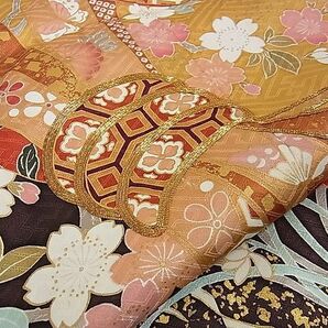 平和屋2■豪華振袖 駒刺繍 束ね熨斗花文 暈し染め 金彩 逸品 DAAB9163eeeの画像7