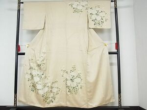 平和屋-こころ店■訪問着　刺繍　枝菊　金銀彩　正絹　逸品　AAAD7074Acs