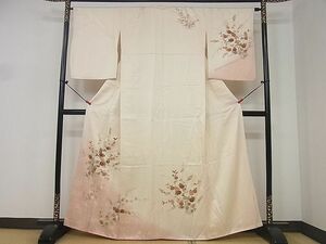 平和屋2■訪問着　刺繍　草花文　暈し染め　金彩　逸品　DAAA1510du