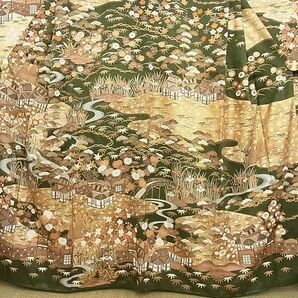 平和屋-こころ店■豪華振袖 駒刺繍 茶屋辻 金彩 着丈162cm 裄丈66cm 正絹 逸品 AAAC9441Bnpの画像3