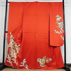 平和屋-こころ店■豪華振袖 草花文 金彩 着丈163cm 裄丈68cm 正絹 逸品 AAAC9446Bnpの画像1