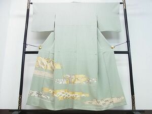 平和屋2■豪華色留袖　駒刺繍　飛鶴花文　金彩　逸品　DAAA9458ox