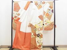 平和屋野田店■豪華振袖　駒刺繍　切嵌吉祥花蝶文　金彩　逸品　BAAC0788hv_画像2