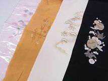 平和屋1■和装小物　半衿まとめて19点セット　刺繍　ビーズ　青海波文　草花文　金糸　逸品　CAAA9412ev_画像2