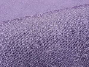 平和屋野田店■上質な色無地　桐尽くし地紋　浅紫色　逸品　BAAC1449fw