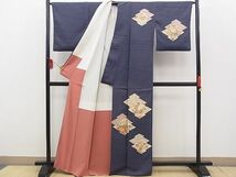 平和屋野田店■訪問着　駒刺繍　松皮菱花籠文　金彩　逸品　BAAC1769hv_画像2