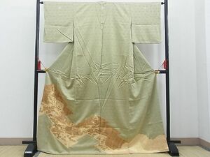 平和屋野田店■豪華色留袖　松皮菱菊簾文　金彩　逸品　BAAC2610jr