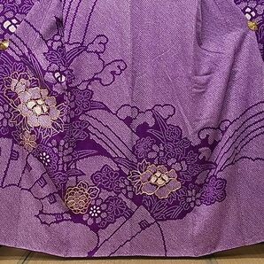 平和屋1■豪華振袖 総絞り 駒刺繍 檜扇草花文 やまと誂製 逸品 CAAA5553dyの画像2