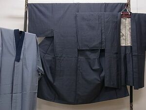 平和屋1■男性　本場大島紬　アンサンブル・長襦袢セット　100亀甲　逸品　CAAA5517dy