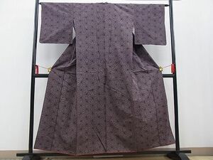 平和屋野田店■上質な紬　麻の葉文様　逸品　BAAC3169kg