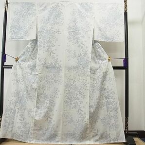 平和屋1■上質な小紋 単衣 牡丹 逸品 CAAA8080ycの画像2