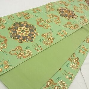 平和屋野田店■六通柄袋帯 更紗正倉院花文 金糸 逸品 BAAC6292eaの画像5