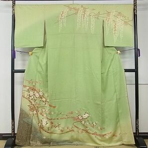 平和屋1■訪問着 流水吉祥草花文 暈し染め 金彩 やまと誂製 逸品 CAAC7783rvの画像1