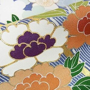 平和屋2■極上 創業460年・千總 振袖・長襦袢(袷)セット 駒刺繍 吉祥花文 三越扱い 逸品 DZAA0082kh4の画像5