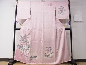 平和屋1■訪問着　浜松鴛鴦花文　暈し染め　金彩　逸品　CAAC1805an