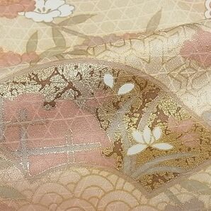 平和屋川間店■訪問着 地紙花文 暈し染め 金彩 着丈159.5cm 裄丈65cm 正絹 逸品 B-sa3738の画像7