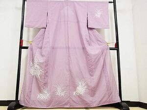 平和屋川間店■夏物　訪問着　絽　草花文　着丈163cm　裄丈62cm　洗える着物　A-ck3352