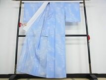 平和屋川間店■夏物　小紋　絽　舞花文　着丈157.5cm　裄丈62cm　洗える着物　未使用　A-ma6559_画像2