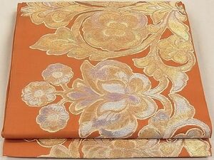 平和屋1◎六通柄　本袋帯　花唐草文　金銀糸　逸品　CAAC9009ca