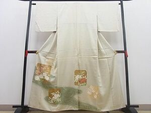  flat peace shop Noda shop # gorgeous color tomesode embroidery square fancy cardboard piling chrysanthemum writing gold paint excellent article BAAC6849mz