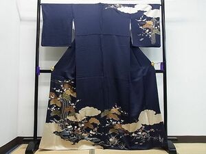 平和屋1■訪問着　刺繍　流水梅松文　金彩　逸品　CAAA8567gh