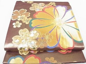 平和屋2■全通柄袋帯　舞桜　金糸　逸品　DAAB2550az