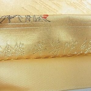 平和屋2■広裳佳苑 六通太鼓柄袋帯 平等院絵文 本金箔 金泥箔 箱付き 逸品 DAAB2554azの画像7