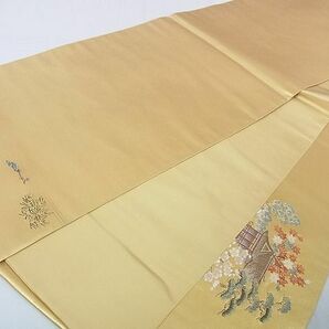 平和屋2■広裳佳苑 六通太鼓柄袋帯 平等院絵文 本金箔 金泥箔 箱付き 逸品 DAAB2554azの画像10