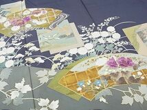 平和屋-こころ店■京の名門　じゅらく謹製　帝王紫　色留袖　駒刺繍　地紙重ね花文　金彩　正絹　逸品　AAAD3986Bzg_画像4