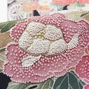 平和屋1■豪華黒留袖 相良刺繍 扇 花車文 金彩 逸品 CAAC2122hyの画像7