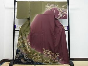 平和屋1■訪問着　辻が花　絞り　暈し染め　金銀彩　逸品　未使用　CAAC5495gh