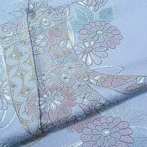 平和屋1■訪問着 総刺繍 スワトウ相良刺繍 几帳菊文 金糸 さが美扱い 反端付き 逸品 CAAC2110hyの画像6