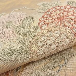 平和屋1■青山みとも 袋帯 総相良刺繍 鳳凰草花風景文 たとう紙付き 逸品 CAAA4124rvの画像6