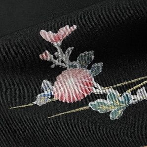 平和屋1■豪華黒留袖 刺繍 雪輪重ね鼓花鳥文 金銀彩 逸品 CAAC5527ghの画像5