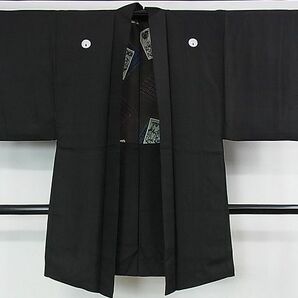 平和屋2■男性 黒紋付 羽織セット 逸品 DAAB9387eeeの画像8