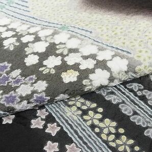 平和屋-こころ店□極上 訪問着 作家物 重ね絞り 中国三大刺繍 相良刺繍 流水花文 暈し染め 着丈160.5cm 裄丈67.5cm 正絹 逸品 3kk3437の画像6