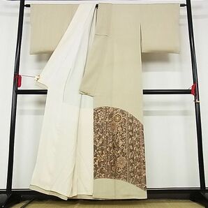 平和屋-こころ店■豪華色留袖 刺繍 鳳凰更紗花文 正絹 逸品 AAAD3944Bzgの画像2