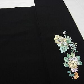 平和屋-こころ店■豪華黒留袖 花鳥文 金銀彩 正絹 逸品 AAAD3244Bphの画像7