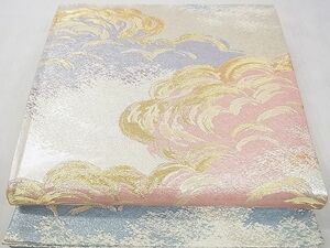 平和屋2◎六通柄袋帯　豊雅錦　雲霞文　金銀糸　逸品　DAAA6317ya