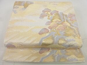 平和屋2◎六通柄袋帯　立波浜松文　九百錦　24金二重箔　逸品　DAAA1599du