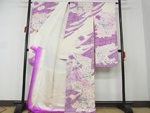 平和屋-こころ店■豪華振袖 　几帳花文　銀彩　正絹　逸品　AAAD6937Bwt_画像2