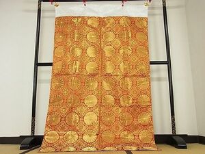 平和屋-こころ店■打敷　内敷　大判　金襴　菊唐菱　法衣　寺院　仏具　仏教　僧侶　神職　装束　AAAC7086Aja