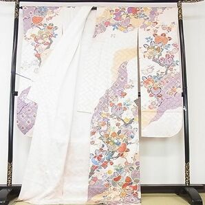 平和屋2■豪華振袖 長襦袢(無双仕立て)セット 駒刺繍 橘 道長吉祥花文 金彩 逸品 DAAB7849psの画像3