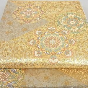 平和屋2■六通柄袋帯 全通箔 正倉院花文 金銀糸 逸品 DAAB7983psの画像1