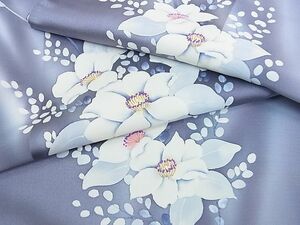 平和屋2■上質な小紋　枝花文　暈し染め　逸品　DAAB5886wb