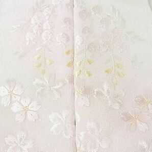 平和屋2■上質な長襦袢 無双仕立て 半衿刺繍 舞扇花地紋 暈し染め 逸品 未使用 DAAB7938psの画像8