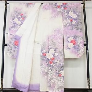 平和屋2■豪華振袖 駒刺繍 草花文 暈し染め 金彩 やまと誂製 逸品 DAAB7908psの画像2